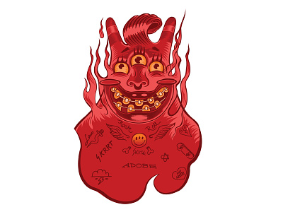Speeddemon Totem characterdesign devil illustration vectorart