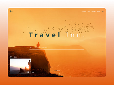 INN -Travel Landing page design destination homepage inspire landing mountain page sea toptravel travel travellanding travelling trip ui uidesign uiux uxdesign vacantion web webdesign