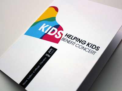 Kids Helping Kids Benefit Concert Program booklet event program poster print typography