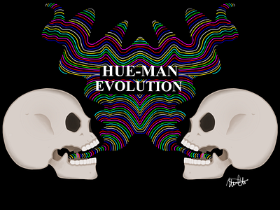 HUE-MAN EVOLUTION. design illustration sketchbook typography