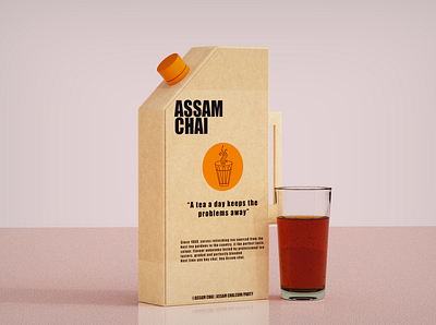 package design "Assam Chai" branding