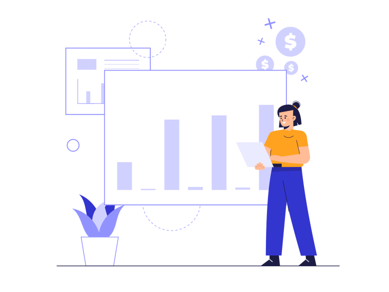 An animation Business report by Masilamani on Dribbble