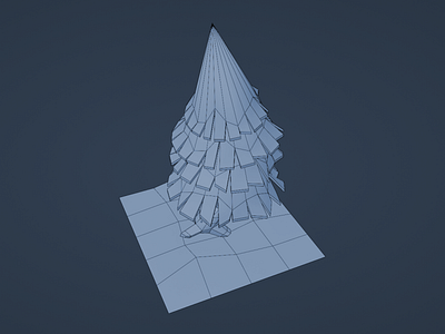3D-Model Wireframe Tree 3d