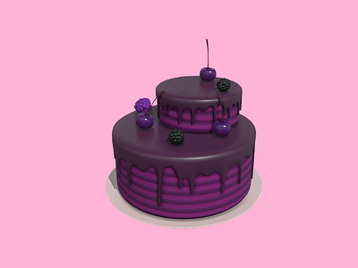 Blueberry Cake 3d