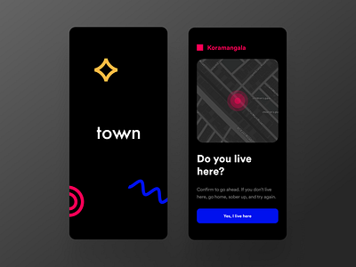 Towwn — Launch & Community Selection app clean community dark ui design interface interfaces ios minimal socialmedia ui ux whitespace