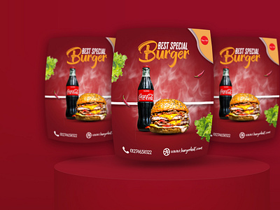 Burger Social Media Design