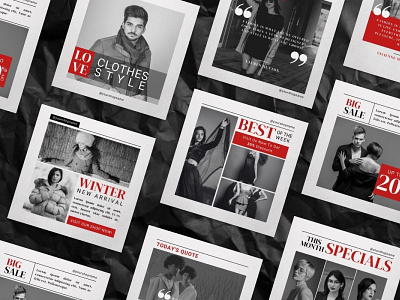 Red Fashion Canva Instagram Template canva design fashion instagram post red social media template