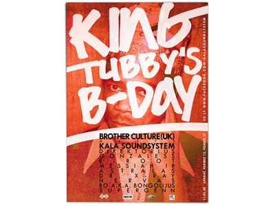 King Tubby's B-day dub king poster reggae tubby