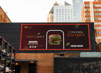 Burger Billboard design branding graphic design