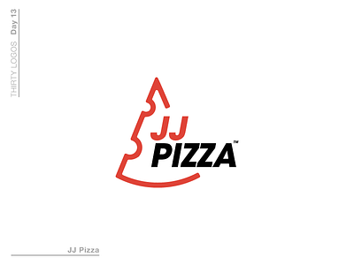 JJ Pizza - Thirty Logos brand branding design graphicdesign graphicdesigner logo logoinspirations logoprocess thirtylogos vector vectorart