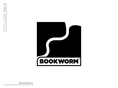 BookWorm - Thirty Logos brand branding design graphicdesign graphicdesigner logo logoinspirations logoprocess thirtylogos vector vectorart