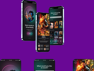 Movie App app branding design mobile app movie app product design ui ux virtual reality