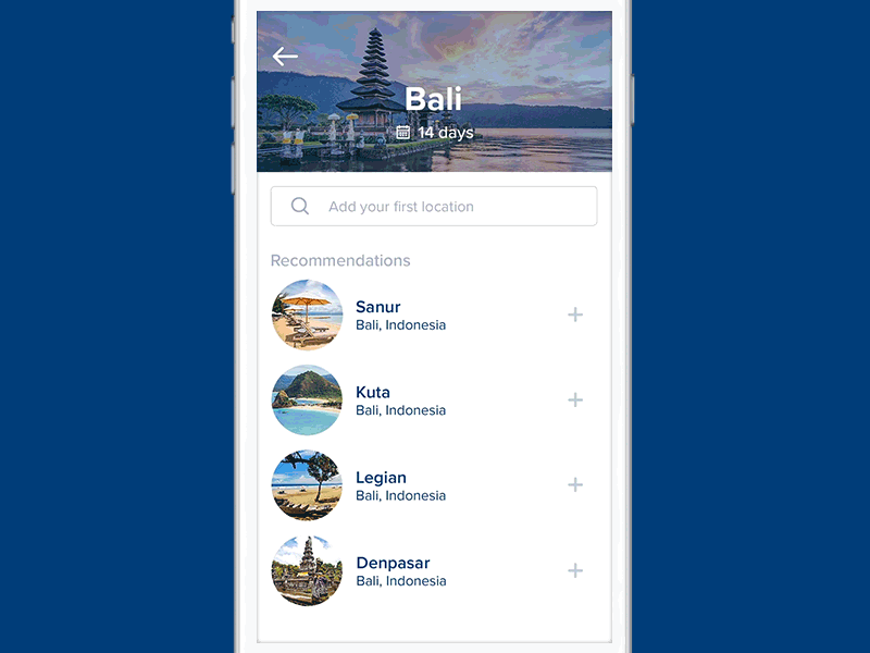 Travolly app design 03 plan journey places travel screen animation motion concept design app