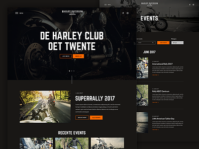 Harley Davidson Club Twente concept davidson design harley motorcycle redesign website