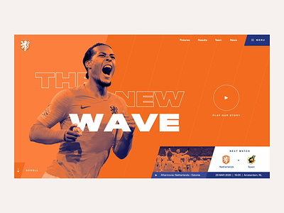 The New Wave🦁 animation design euro2020 football holland netherlands orange sports ui web design webdesign