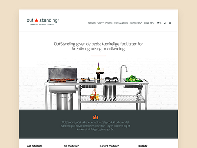 E-commerce design for exclusive grill brand