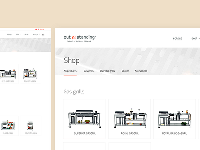 E-commerce category for exclusive grill brand