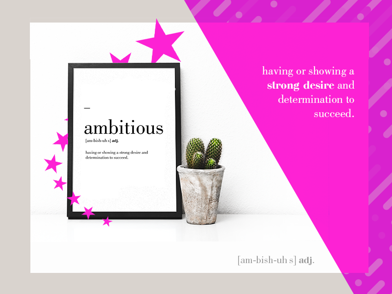 ambitious poster colors design startup office workspace ambitious