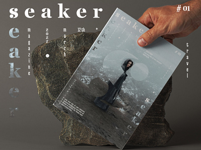 Seaker, magazine. branding design graphic design logo typography