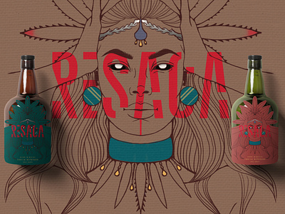 RESACA, Tequila. branding design graphic design illustration logo typography