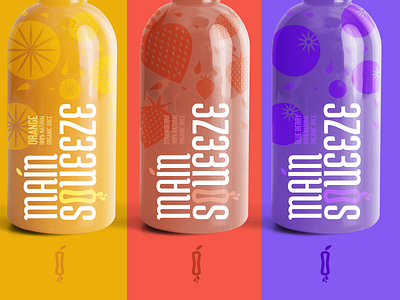 Main Squeeze, juice. branding design graphic design illustration logo typography