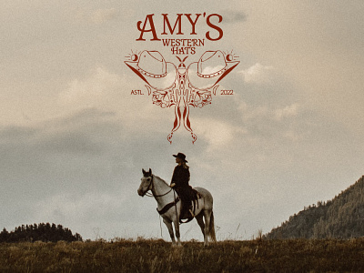 Amy´s Western Hats. branding design graphic design illustration logo typography