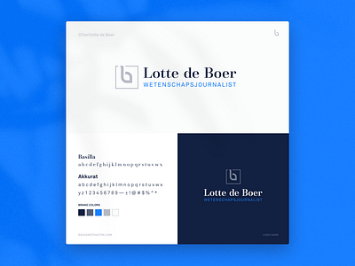 Logo Science Journalist | Lotte de Boer brand identity logo logo design logotype mark modern symbol typography