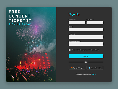 Sign Up Page UI ui