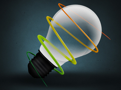 Lightbulb Icon gradients icon lightbulb photoshop swirl