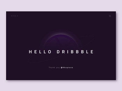 Hello dribbble!