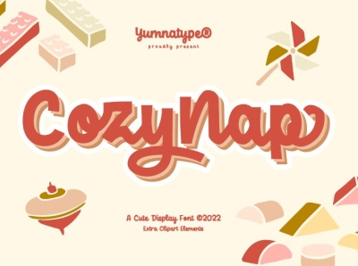 Cozy Nap - A Cute Display Font branding design font fonts graphic design illustration logo logotype typography ui