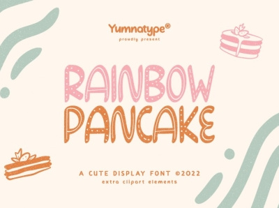 RAINBOW PANCAKE - A Cute Display Font branding design font fonts graphic design illustration logo logotype typography ui