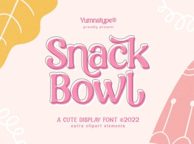 Snack Bowl - A Cute Display Font branding design font fonts graphic design illustration logo logotype typography ui