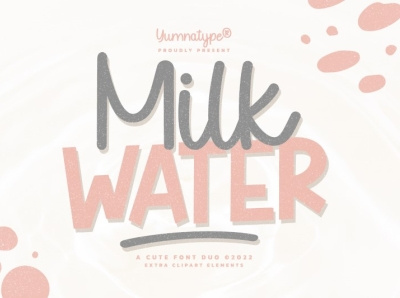 Milk Water - A Cute Font Duo branding design font fonts graphic design illustration logo logotype typography ui