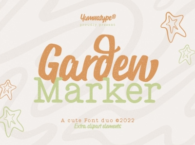 Garden Marker - A Cute Font Duo branding design font fonts graphic design illustration logo logotype typography ui
