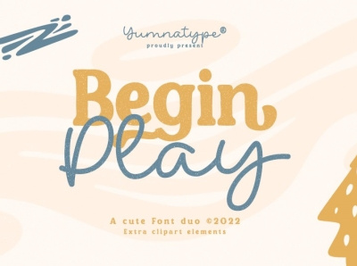 Begin Play - Font Duo branding design font fonts graphic design logo typography ui
