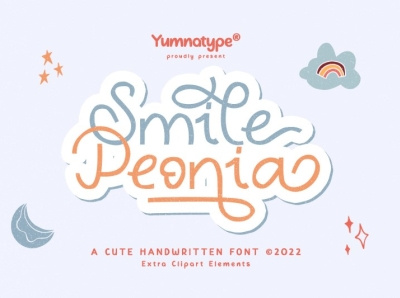 Smile Peonia - Cute Handwritten Font