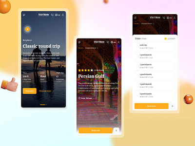 Visit Iran | Travel Agency Mobile adventure app app design application booking human interface design redesign responsive responsive design tourism trip vacation