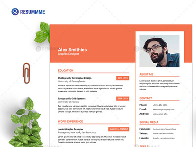 Graphic Designer Resume Template cv free resume graphic designer resume minimal new resume resume uiux web ui