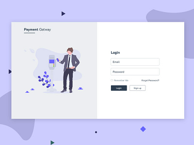 Presentation design login payment getway payment screen sign in sign up ui uiux vector