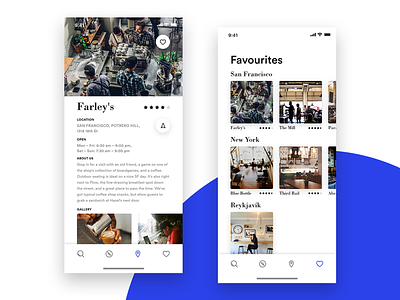 ANYWHR app cards clean coffee interface ios iphone x minimal mobile ui ux work