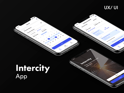 Intercity App app cards clean design interface ios minimal mobile transport ui ux