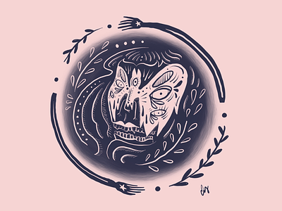 Day 1: Witch digital illustration drawlloween halloween inktober mabsdrawlloweenclub spooky witch