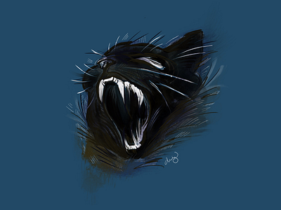 Day 2: Black Cat black cat cat digital illustration drawlloween halloween inktober mabsdrawlloweenclub spooky