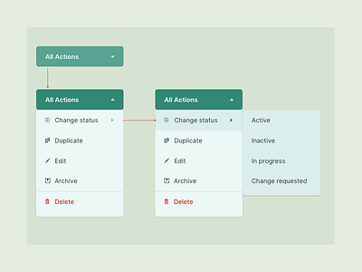 Daily UI :: 027 — Dropdown admin panel dailyui dropdown