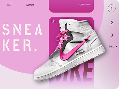 Nike sneakers redesign branding graphic design logo ui