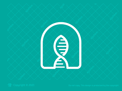 A DNA Logo branding chemistry evolution fitness gen healthcare lab logo medical science typographic