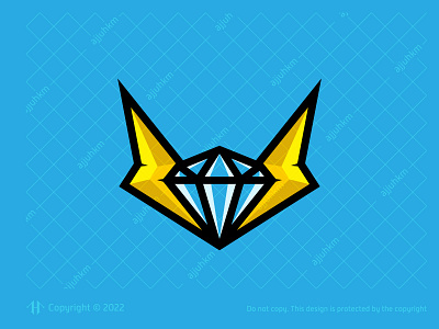 Lightning Diamond Logo beauty bolt branding energy fashion games gaming jewelry logo power pro players sports stone voltage