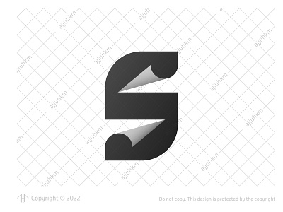 S Paper Logo branding creative cut letter logo modern origami simple typographic unique