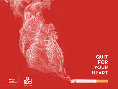 Quit For Your Heart content design digital illustration photoshop social typography